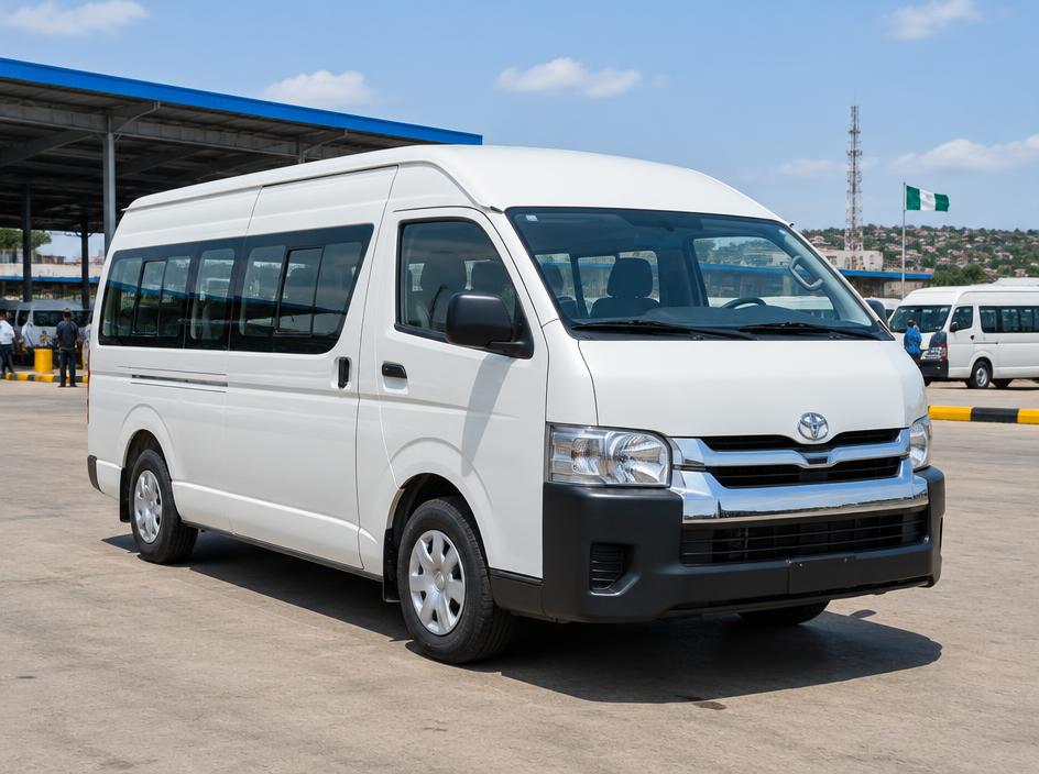 Sintiri Nigeria passenger van at a transport terminal